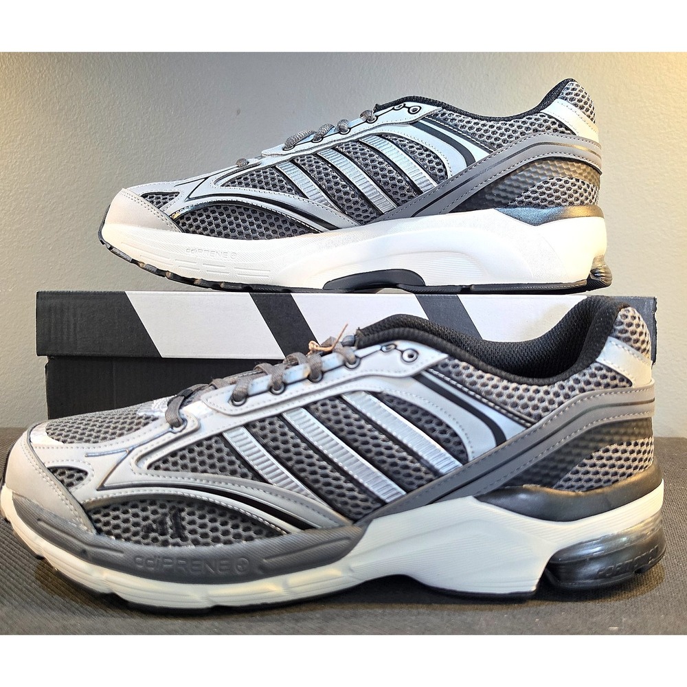 New Men's 10.5 Adidas Spiritain 2000 KI4378 Grey Silver Black adiPRENE Running